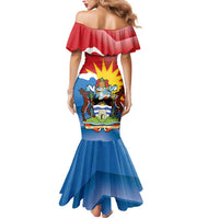 Personalised Antigua and Barbuda Independence Day Mermaid Dress Fallow Deer With Flag - Wonder Print Shop