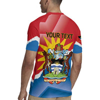 Personalised Antigua and Barbuda Independence Day Rugby Jersey Fallow Deer With Flag - Wonder Print Shop