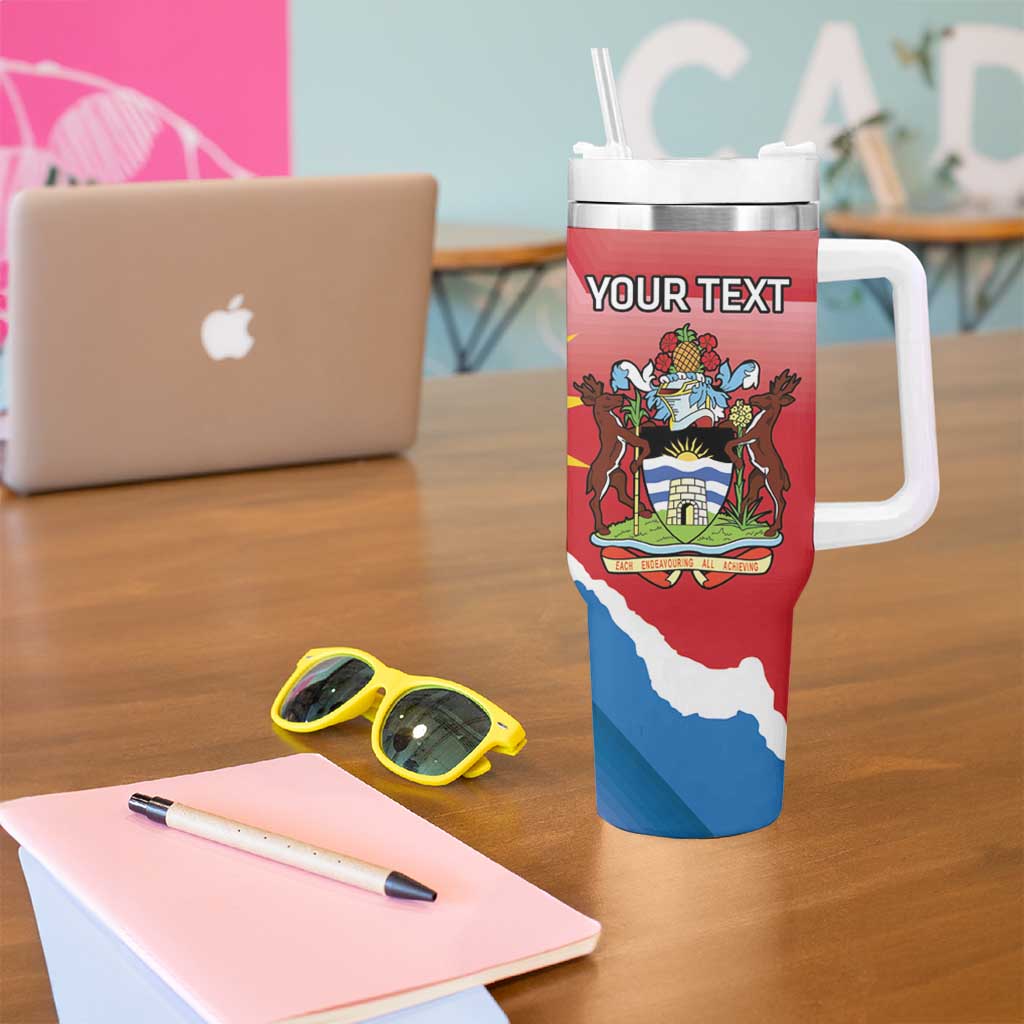 Personalised Antigua and Barbuda Independence Day Tumbler With Handle Fallow Deer With Flag - Wonder Print Shop