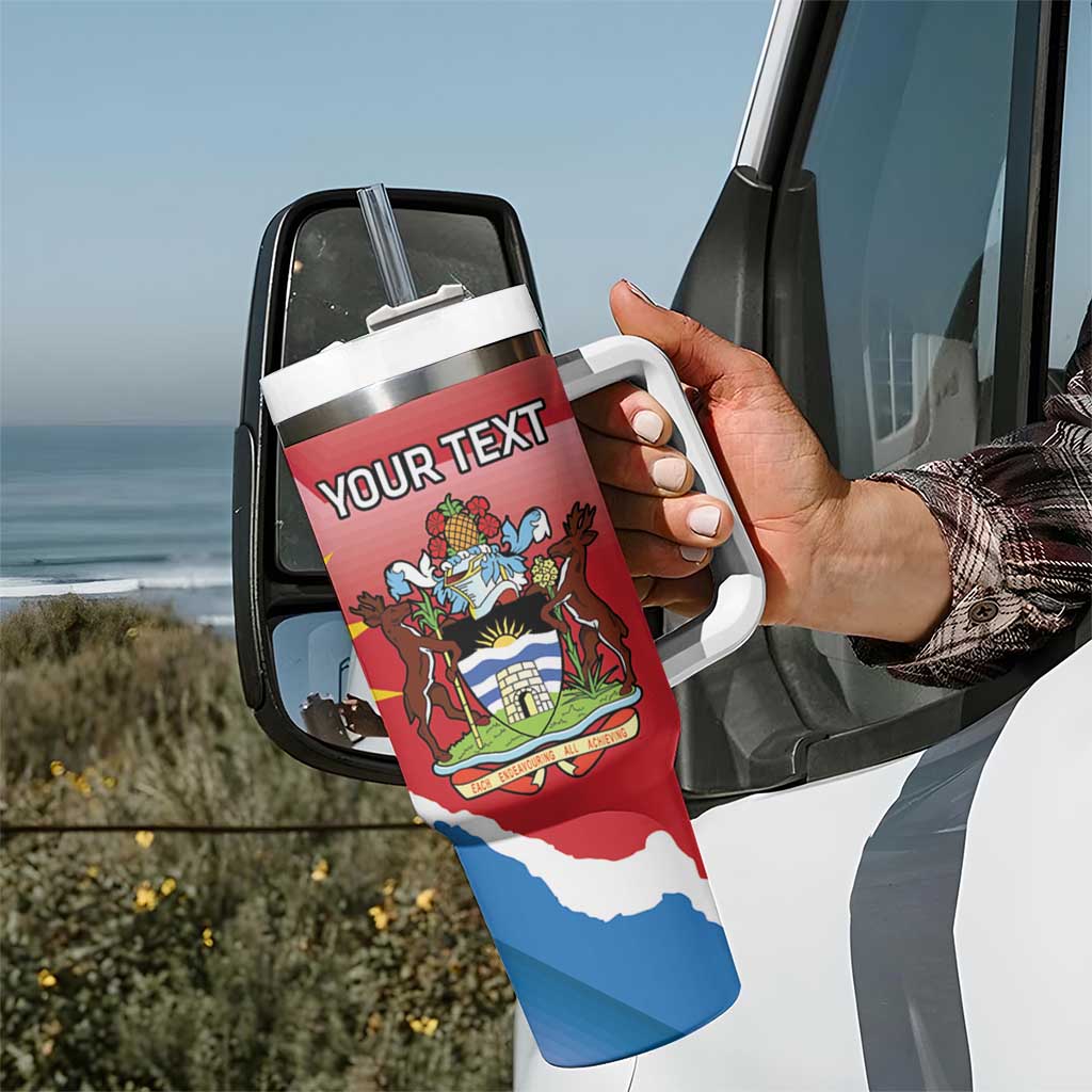 Personalised Antigua and Barbuda Independence Day Tumbler With Handle Fallow Deer With Flag - Wonder Print Shop