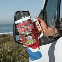 Personalised Antigua and Barbuda Independence Day Tumbler With Handle Fallow Deer With Flag - Wonder Print Shop