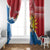 Personalised Antigua and Barbuda Independence Day Window Curtain Fallow Deer With Flag - Wonder Print Shop