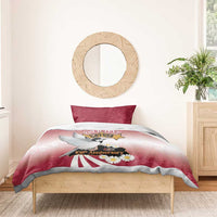 Personalised Latvia Independence Day Bedding Set Latvija White Wagtail With Map 106th Anniversary - Wonder Print Shop