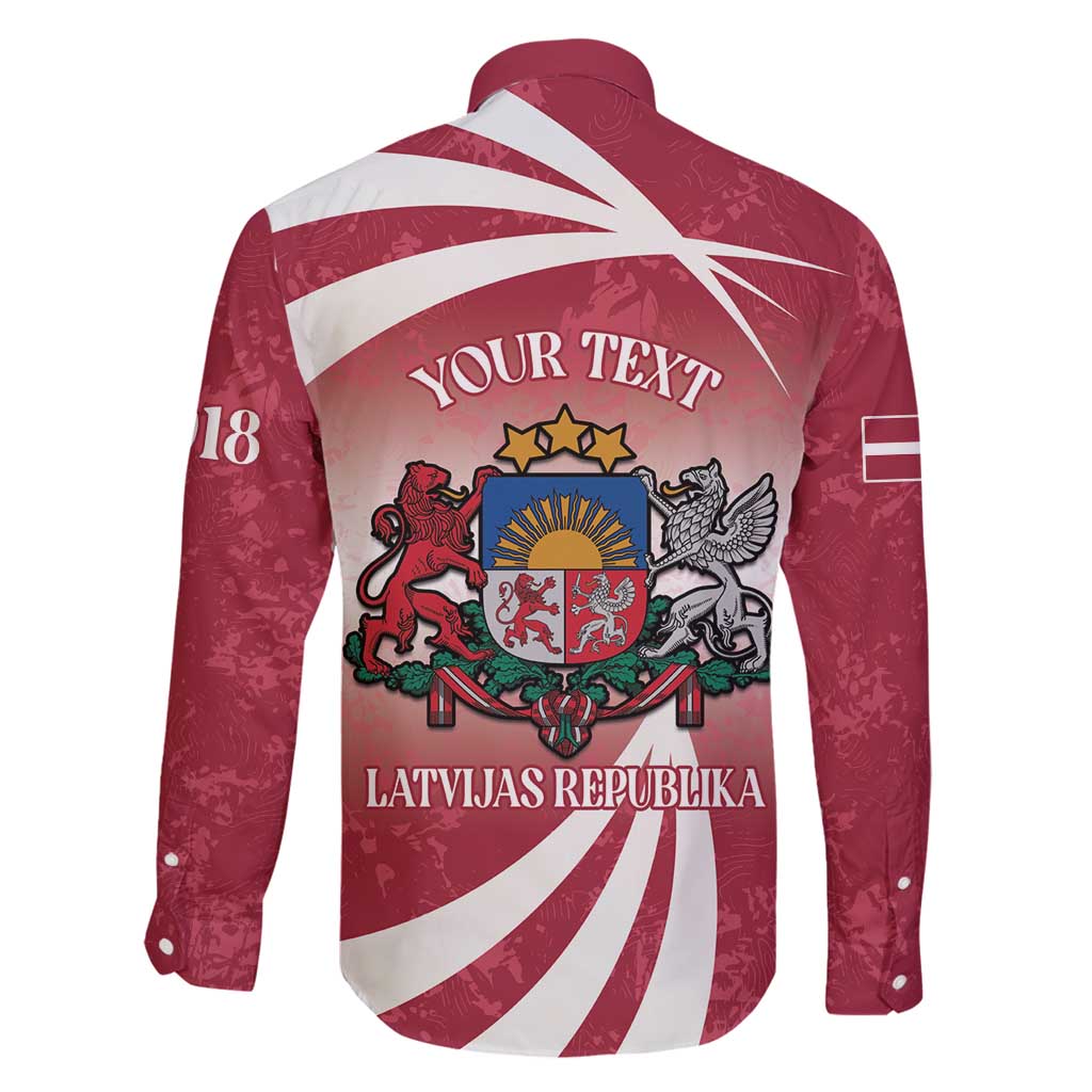 Personalised Latvia Independence Day Family Matching Long Sleeve Bodycon Dress and Hawaiian Shirt Latvija White Wagtail With Map 106th Anniversary - Wonder Print Shop