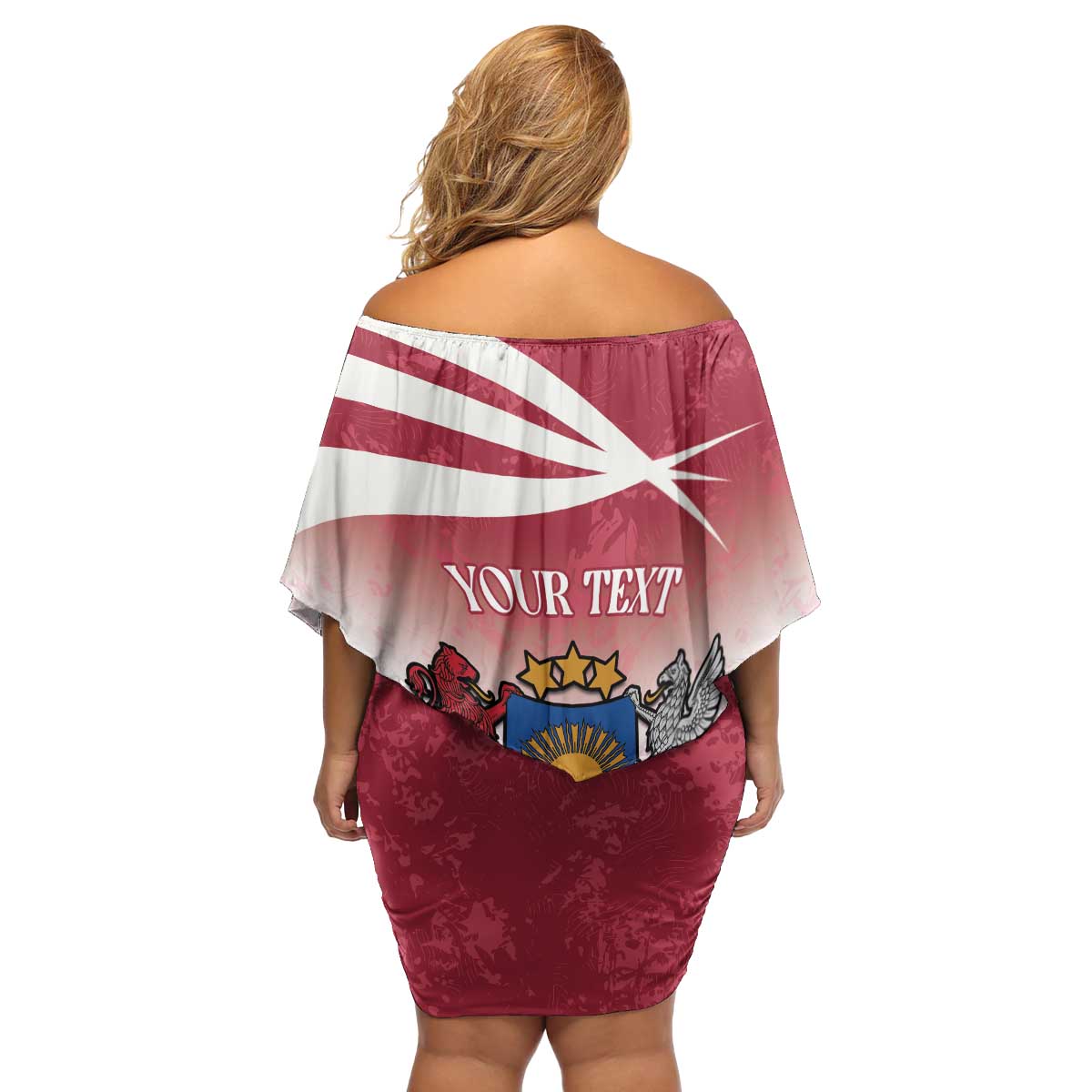 Personalised Latvia Independence Day Family Matching Off Shoulder Short Dress and Hawaiian Shirt Latvija White Wagtail With Map 106th Anniversary - Wonder Print Shop