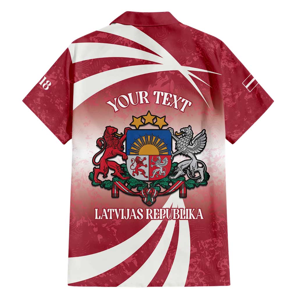 Personalised Latvia Independence Day Family Matching Short Sleeve Bodycon Dress and Hawaiian Shirt Latvija White Wagtail With Map 106th Anniversary - Wonder Print Shop