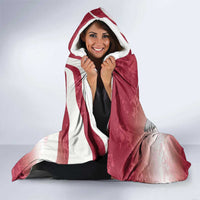 Personalised Latvia Independence Day Hooded Blanket Latvija White Wagtail With Map 106th Anniversary