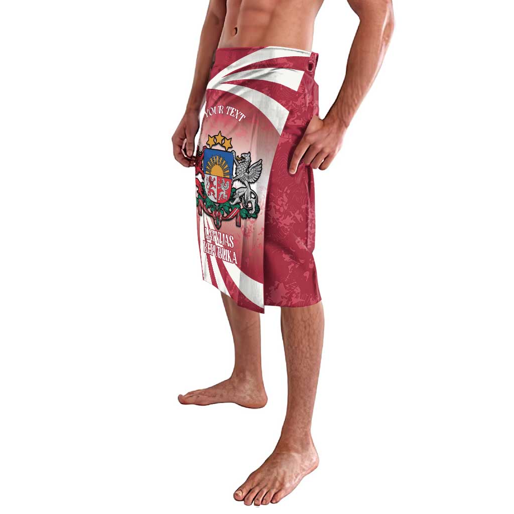 Personalised Latvia Independence Day Lavalava Latvija White Wagtail With Map 106th Anniversary - Wonder Print Shop