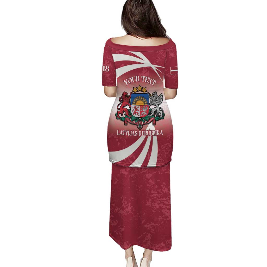 Personalised Latvia Independence Day Puletasi Latvija White Wagtail With Map 106th Anniversary - Wonder Print Shop