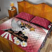 Personalised Latvia Independence Day Quilt Bed Set Latvija White Wagtail With Map 106th Anniversary - Wonder Print Shop