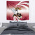 Personalised Latvia Independence Day Tapestry Latvija White Wagtail With Map 106th Anniversary - Wonder Print Shop