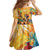 Mexico Day Of The Dead Family Matching Off Shoulder Short Dress and Hawaiian Shirt Sugar Skull Girl With Guitar Colorful Vibes - Wonder Print Shop