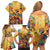 Mexico Day Of The Dead Family Matching Off Shoulder Short Dress and Hawaiian Shirt Sugar Skull Girl With Guitar Colorful Vibes - Wonder Print Shop