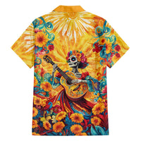Mexico Day Of The Dead Family Matching Puletasi and Hawaiian Shirt Sugar Skull Girl With Guitar Colorful Vibes - Wonder Print Shop