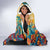 Mexico Day Of The Dead Hooded Blanket Sugar Skull Girl With Guitar Colorful Vibes