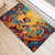Mexico Day Of The Dead Rubber Doormat Sugar Skull Girl With Guitar Colorful Vibes - Wonder Print Shop