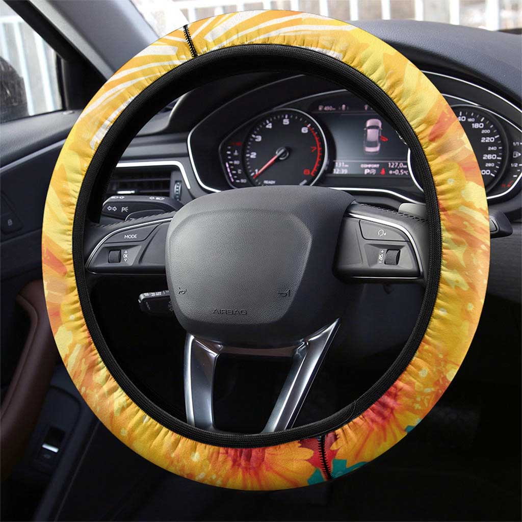 Mexico Day Of The Dead Steering Wheel Cover Sugar Skull Girl With Guitar Colorful Vibes - Wonder Print Shop