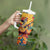 Mexico Day Of The Dead Tumbler With Handle Sugar Skull Girl With Guitar Colorful Vibes - Wonder Print Shop