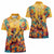 Mexico Day Of The Dead Women Polo Shirt Sugar Skull Girl With Guitar Colorful Vibes - Wonder Print Shop