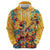 Mexico Day Of The Dead Zip Hoodie Sugar Skull Girl With Guitar Colorful Vibes - Wonder Print Shop