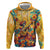 Mexico Day Of The Dead Zip Hoodie Sugar Skull Girl With Guitar Colorful Vibes - Wonder Print Shop