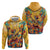 Mexico Day Of The Dead Zip Hoodie Sugar Skull Girl With Guitar Colorful Vibes - Wonder Print Shop