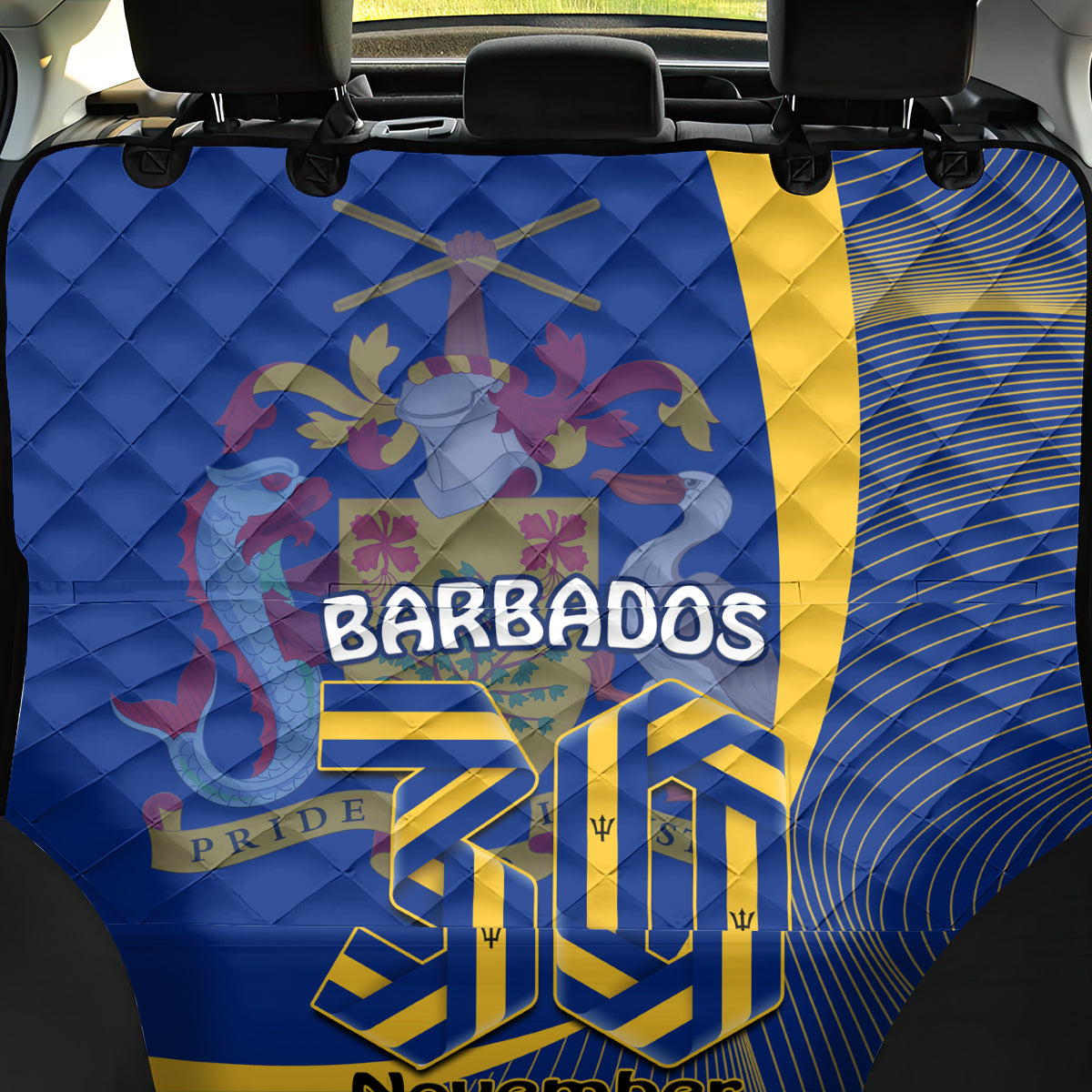 Barbados Independence Day Back Car Seat Cover 30 November Happy Anniversary Barbadian - Wonder Print Shop