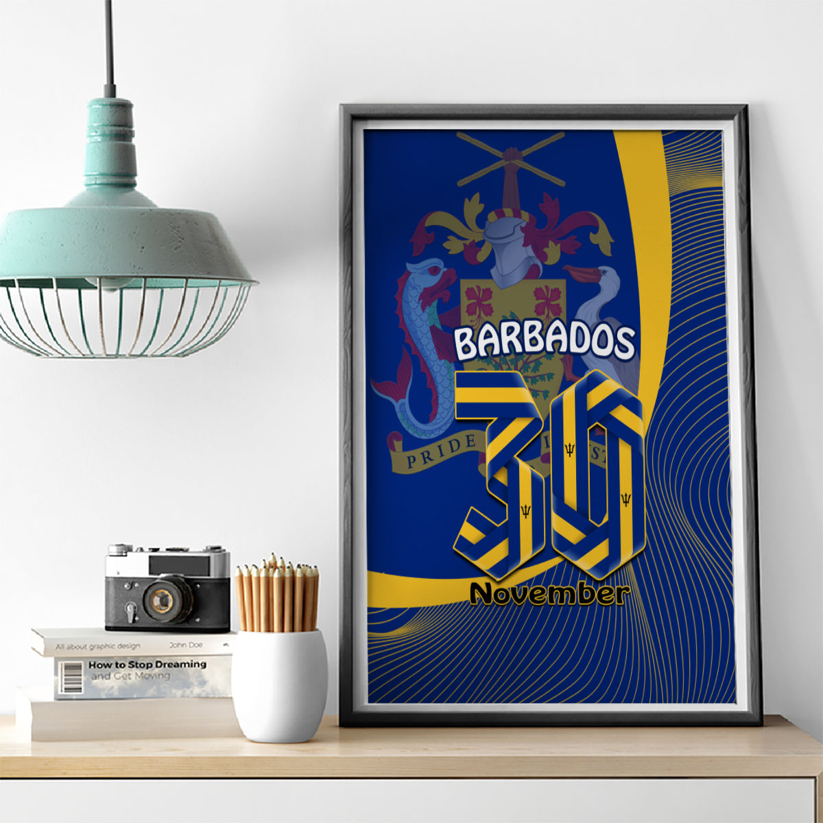 Barbados Independence Day Canvas Wall Art 30 November Happy Anniversary Barbadian - Wonder Print Shop