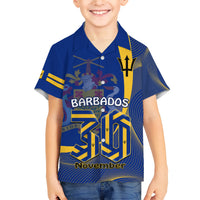 Personalised Barbados Independence Day Family Matching Short Sleeve Bodycon Dress and Hawaiian Shirt 30 November Happy Anniversary Barbadian - Wonder Print Shop