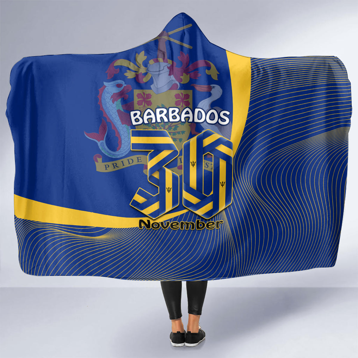 personalised-barbados-independence-day-hooded-blanket-30-november-happy-anniversary-barbadian