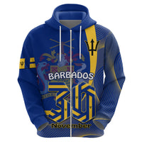 Personalised Barbados Independence Day Hoodie 30 November Happy Anniversary Barbadian - Wonder Print Shop