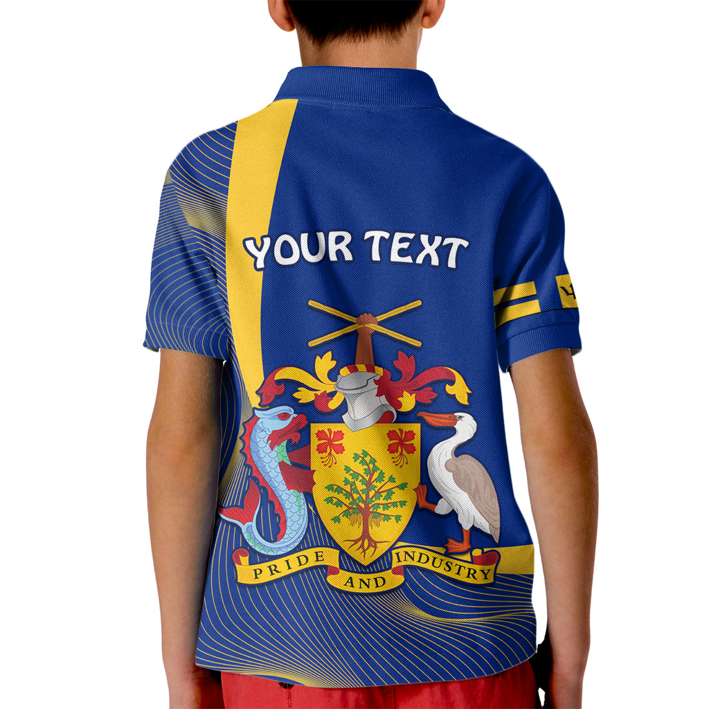 Personalised Barbados Independence Day Kid Polo Shirt 30 November Happy Anniversary Barbadian - Wonder Print Shop