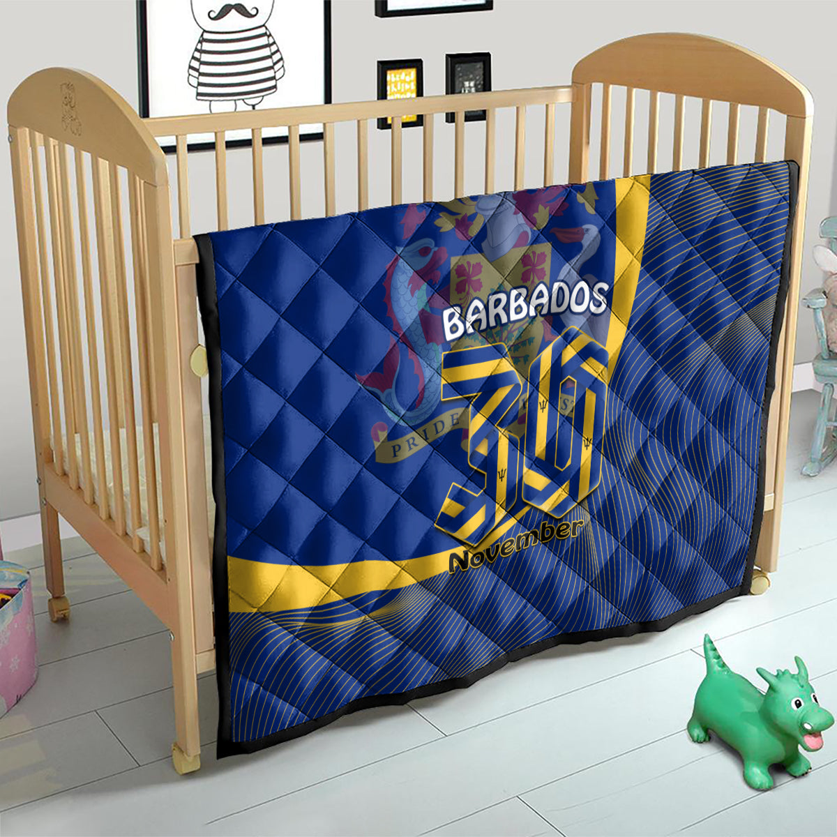 Barbados Independence Day Quilt 30 November Happy Anniversary Barbadian - Wonder Print Shop