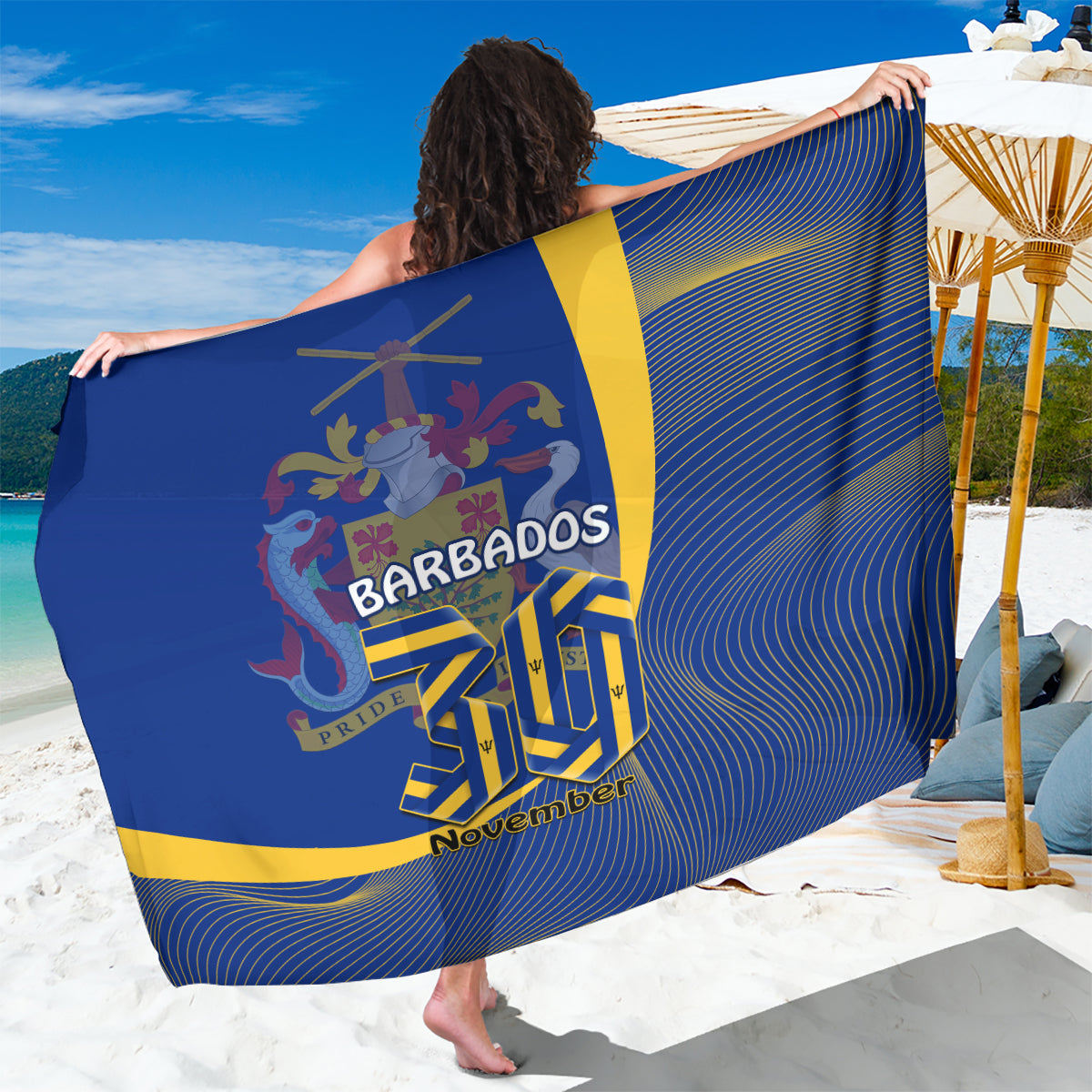Barbados Independence Day Sarong 30 November Happy Anniversary Barbadian - Wonder Print Shop