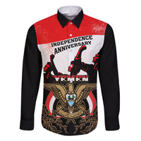 Personalised Yemen Independence Day Family Matching Off Shoulder Long Sleeve Dress and Hawaiian Shirt Yemeni Coat Of Arms With Coffea Arabica Flowers - Wonder Print Shop