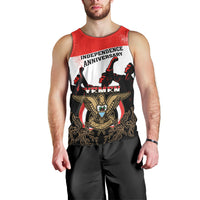 Personalised Yemen Independence Day Men Tank Top Yemeni Coat Of Arms With Coffea Arabica Flowers - Wonder Print Shop