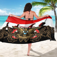 Yemen Independence Day Sarong Yemeni Coat Of Arms With Coffea Arabica Flowers - Wonder Print Shop