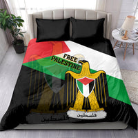 Free Palestine Bedding Set Coat Of Arms Mix Flag Style - Wonder Print Shop