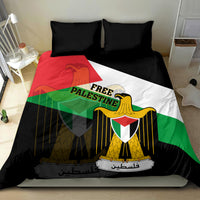 Free Palestine Bedding Set Coat Of Arms Mix Flag Style - Wonder Print Shop
