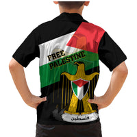 Free Palestine Family Matching Mermaid Dress and Hawaiian Shirt Coat Of Arms Mix Flag Style - Wonder Print Shop