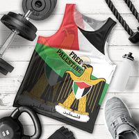 Free Palestine Men Tank Top Coat Of Arms Mix Flag Style - Wonder Print Shop