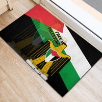 Free Palestine Rubber Doormat Coat Of Arms Mix Flag Style - Wonder Print Shop