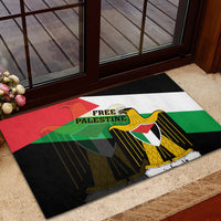 Free Palestine Rubber Doormat Coat Of Arms Mix Flag Style - Wonder Print Shop