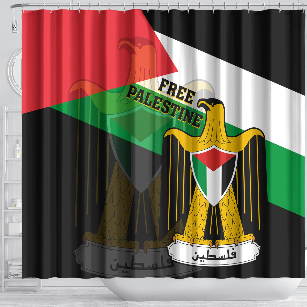 free-palestine-shower-curtain-coat-of-arms-mix-flag-style