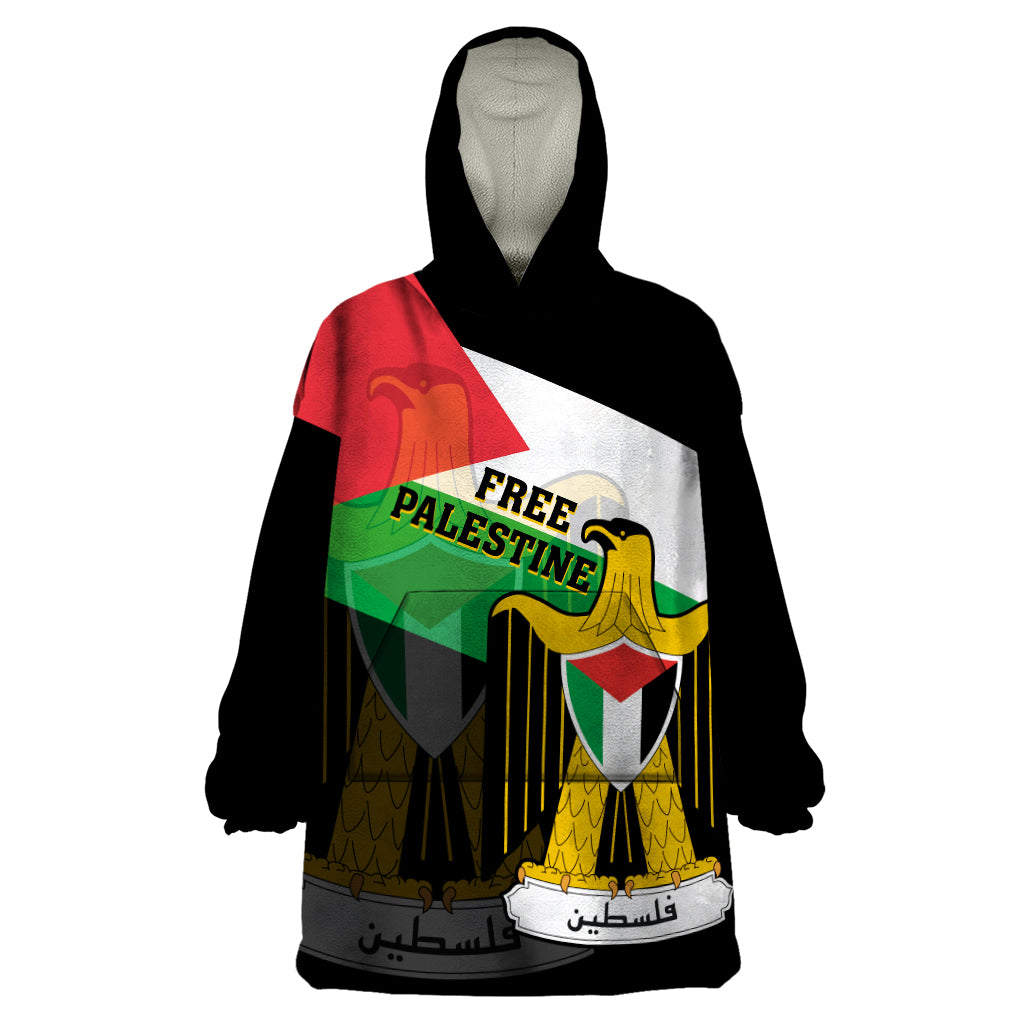 free-palestine-wearable-blanket-hoodie-coat-of-arms-mix-flag-style
