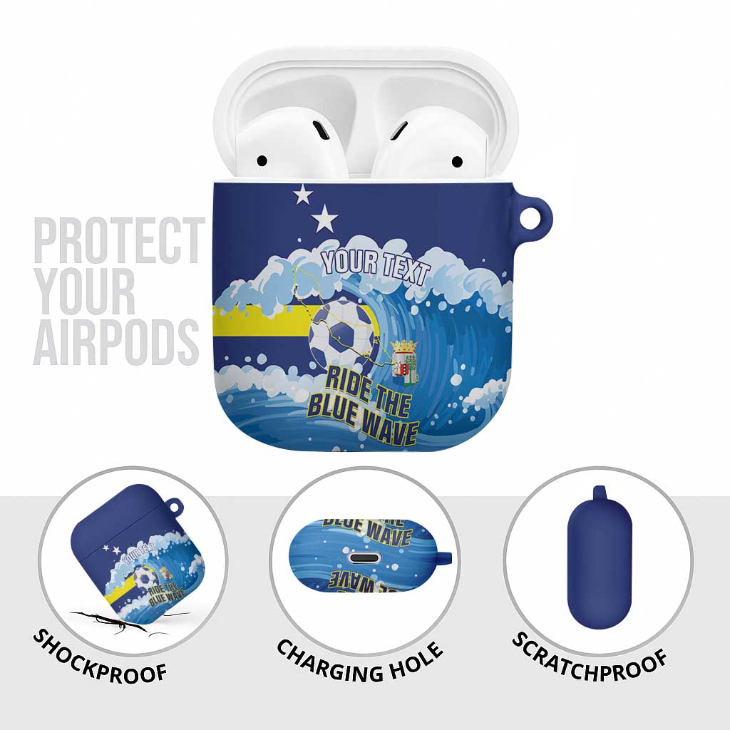 Personalized Curacao Football AirPods Case First-ever World Cup Ride The Blue Wave - Wonder Print Shop
