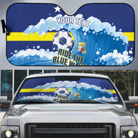Personalized Curacao Football Auto Sun Shade First-ever World Cup Ride The Blue Wave - Wonder Print Shop