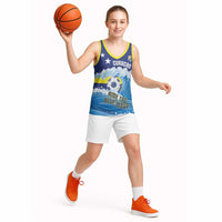 Personalized Curacao Football Basketball Jersey First-ever World Cup Ride The Blue Wave - Wonder Print Shop