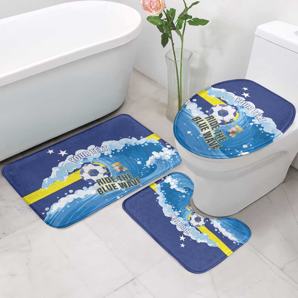 Personalized Curacao Football Bathroom Set First-ever World Cup Ride The Blue Wave - Wonder Print Shop