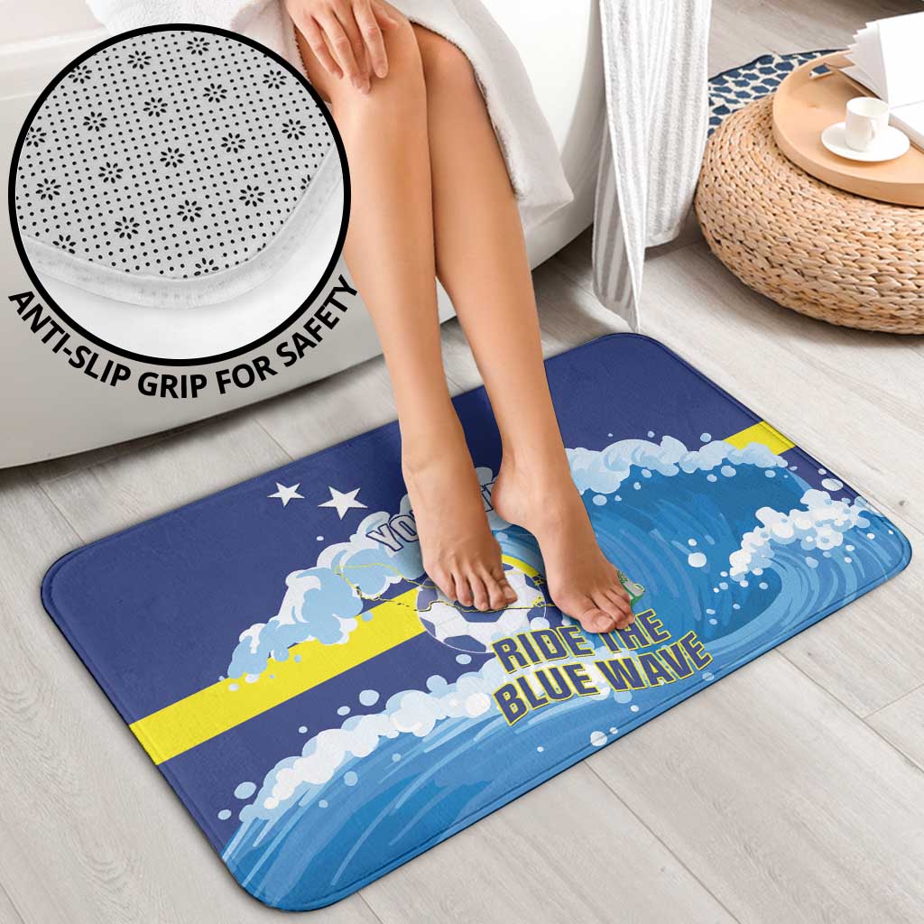 Personalized Curacao Football Bathroom Set First-ever World Cup Ride The Blue Wave - Wonder Print Shop
